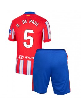 Atletico Madrid Rodrigo De Paul #5 Replika Hemmakläder Barn 2024-25 Kortärmad (+ byxor)